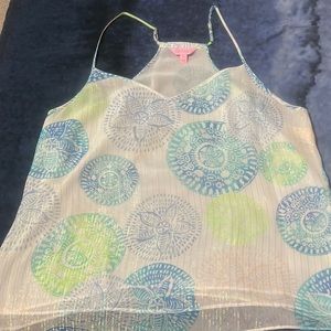 Lilly Pulitzer silk cami with racer back
